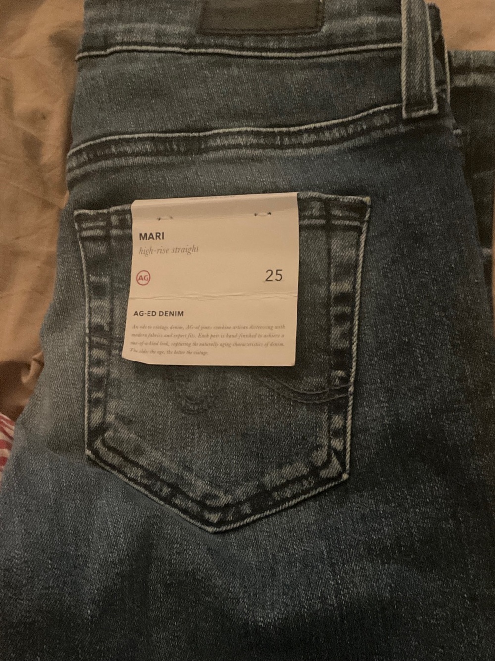 Ag Adriano Goldschmied Mari High-Rise Straight Leg Jeans - Dark Blue